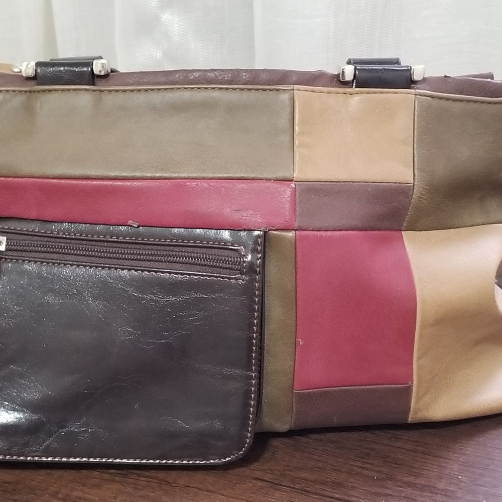 Chic Patchwork Leather Shoulder Bag